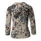 Max Mara Ribbed Floral Cardigan in Beige Viscose