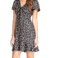 Womens Animal Print Mini Shift Dress