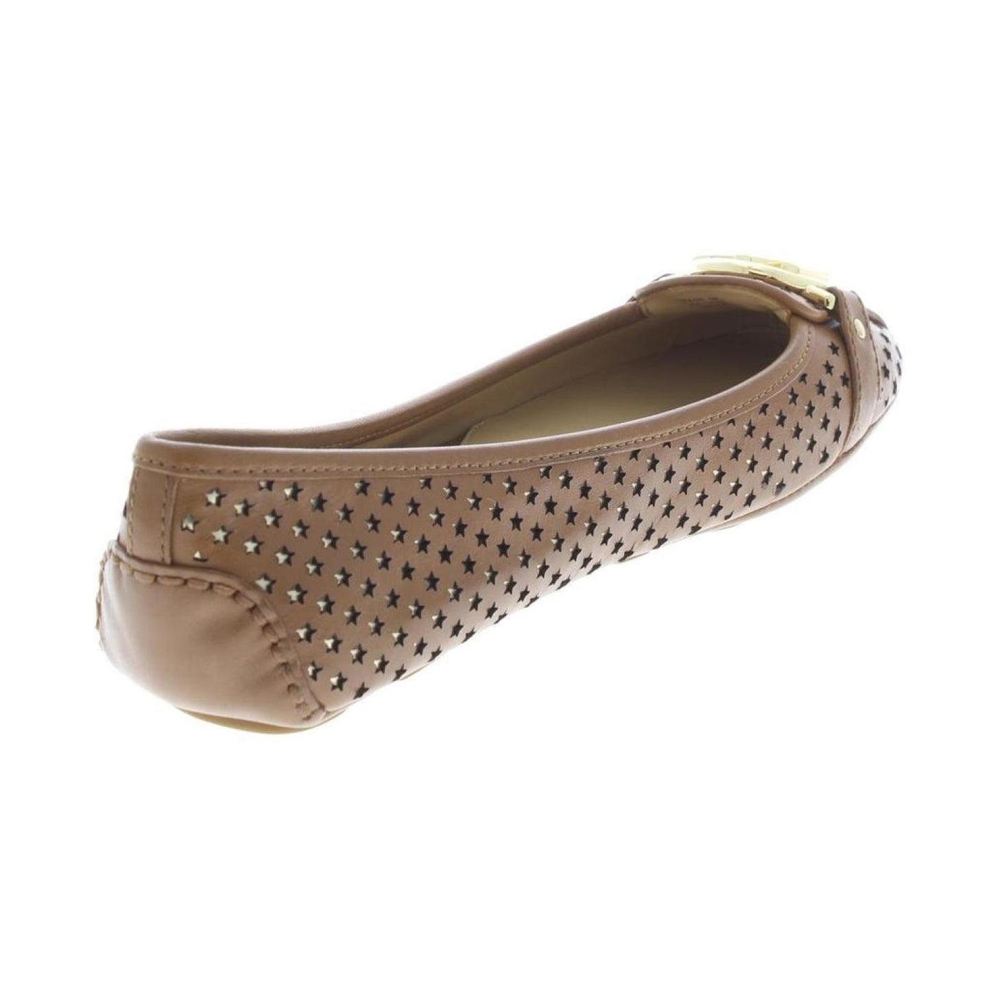 Fulton Moc Womens Leather Square Toe Flats