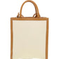 CELINE Small Vertical Cabas Tote Bag Canvas 2way White 192082BNZ.02NT 41168A