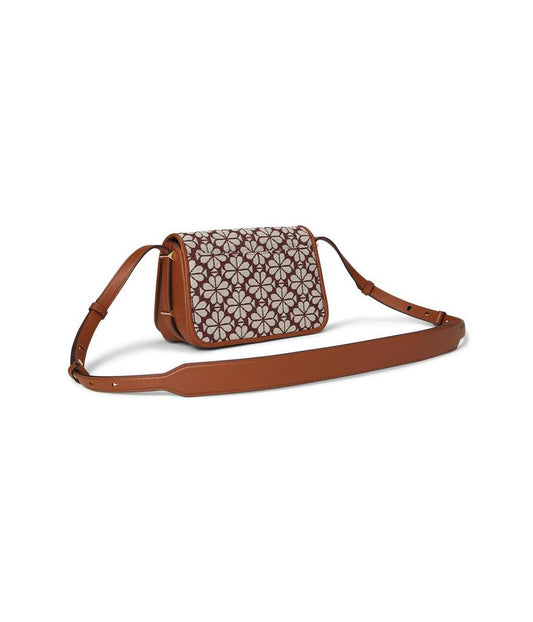 Spade Flower Jacquard Flap Crossbody