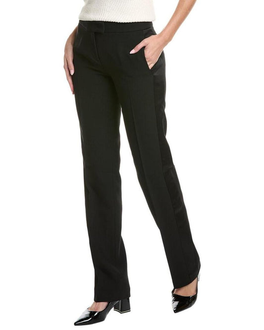 Michael Kors Collection Carolyn Tux Silk & Wool-Trim Trouser