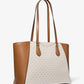 Taryn Large Signature Logo and Leather Tote Bag