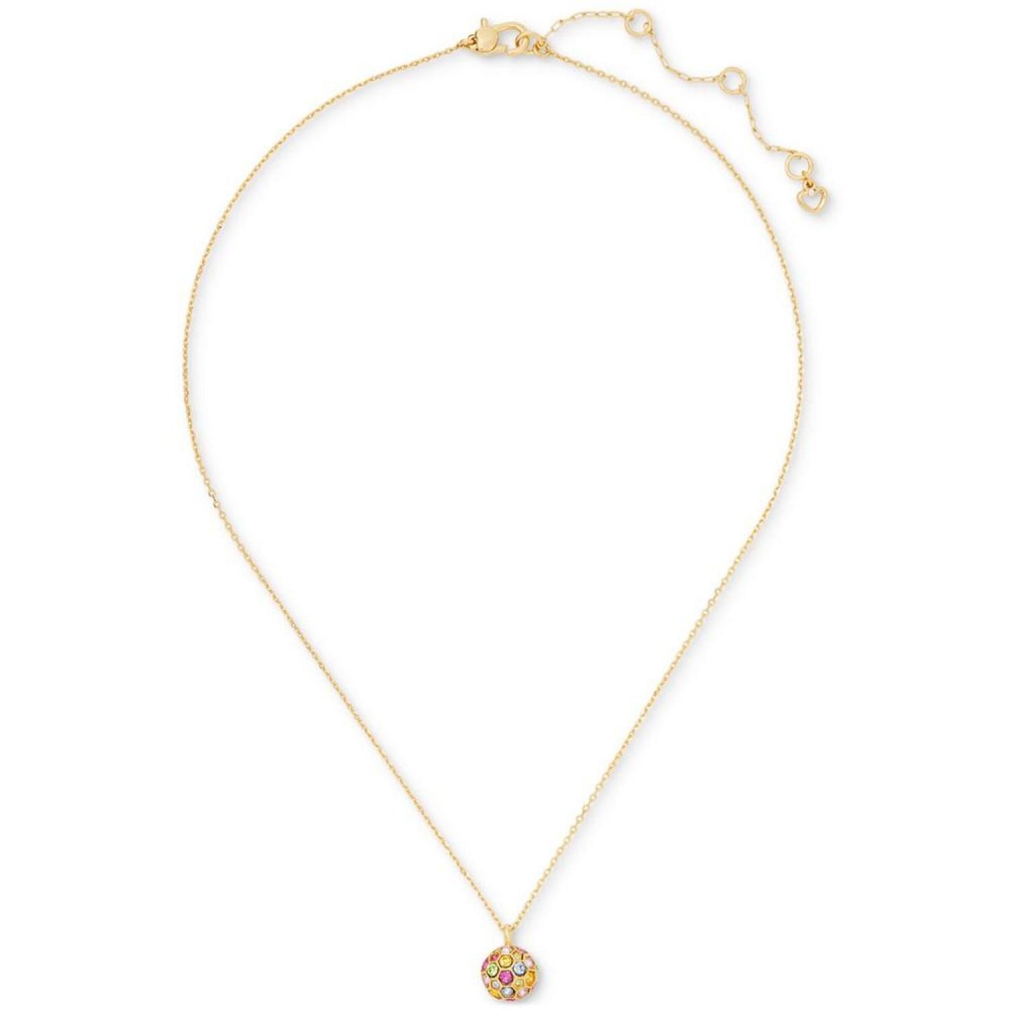 Gold-Tone Stone Orb Mini Pendant Necklace, 16" + 3" extender