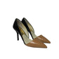 Michael Kors Julieta Two Tone D'Orsay Pumps in Brown and Black Leather