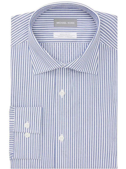 Mens Striped Stretch Button-Down Shirt