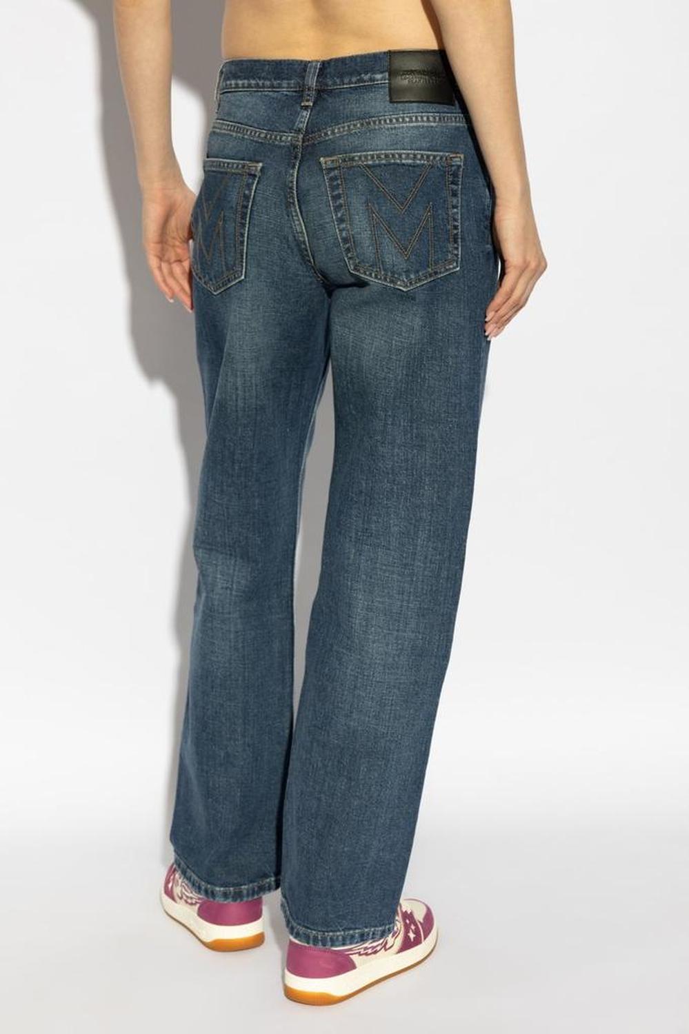 Marc Jacobs Logo Embroidered Straight-Leg Jeans