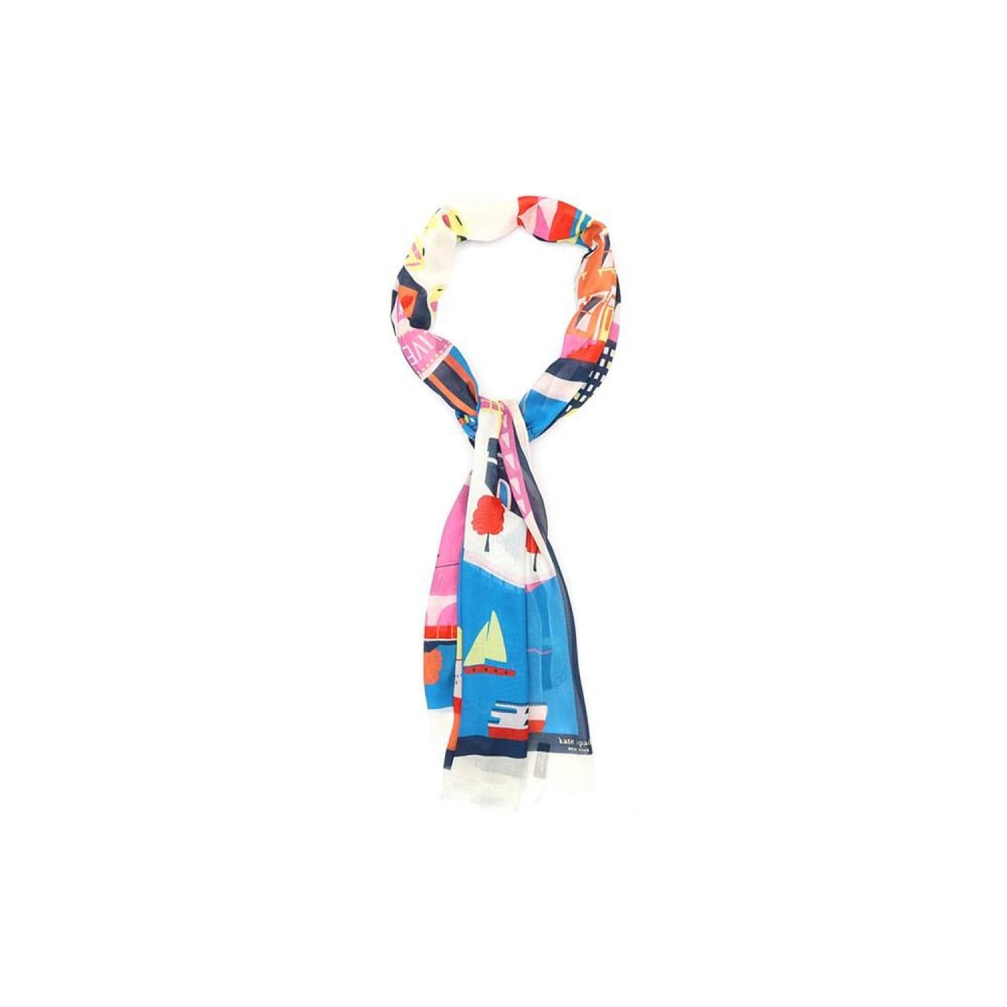 Women's City Map Oblong Scarf