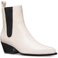 Womens Leather Mid-Calf Chelsea Boots