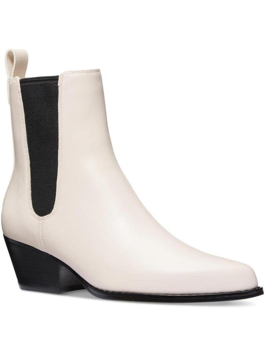 Womens Leather Mid-Calf Chelsea Boots