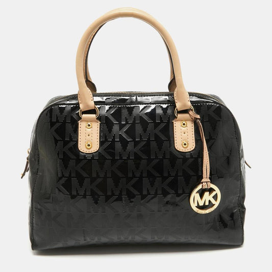 Michael Michael Kors  Signature Patent Leather Satchel