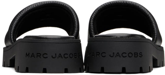 Black 'The Lug Sole Slide' Sandals