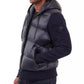 Men's Mixed-Media Hooded Zip Sweater Jacket