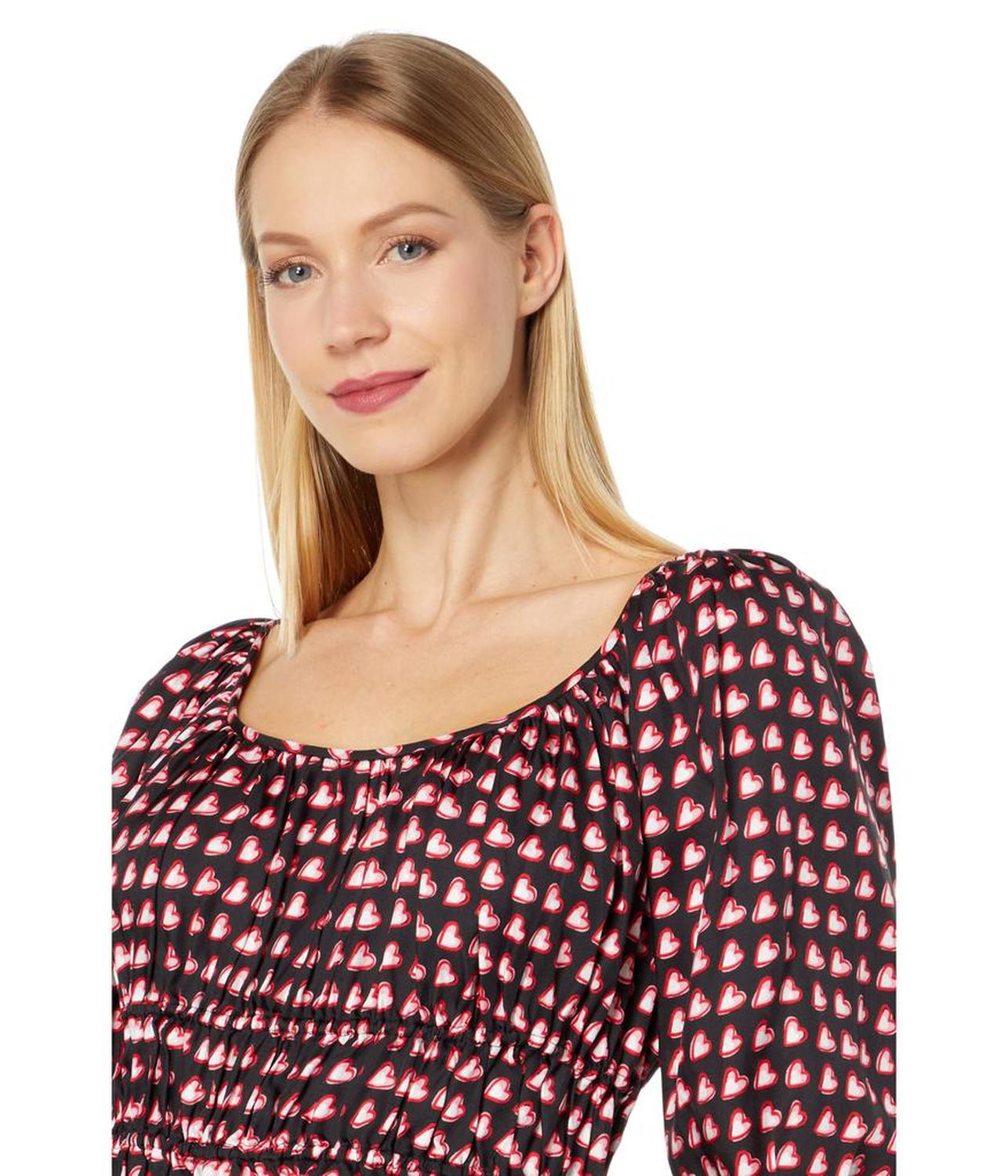 Fancy Hearts Long Sleeve Riviera Top