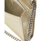 Bridal Buckle Metallic Smooth Leather Crossbody Clutch