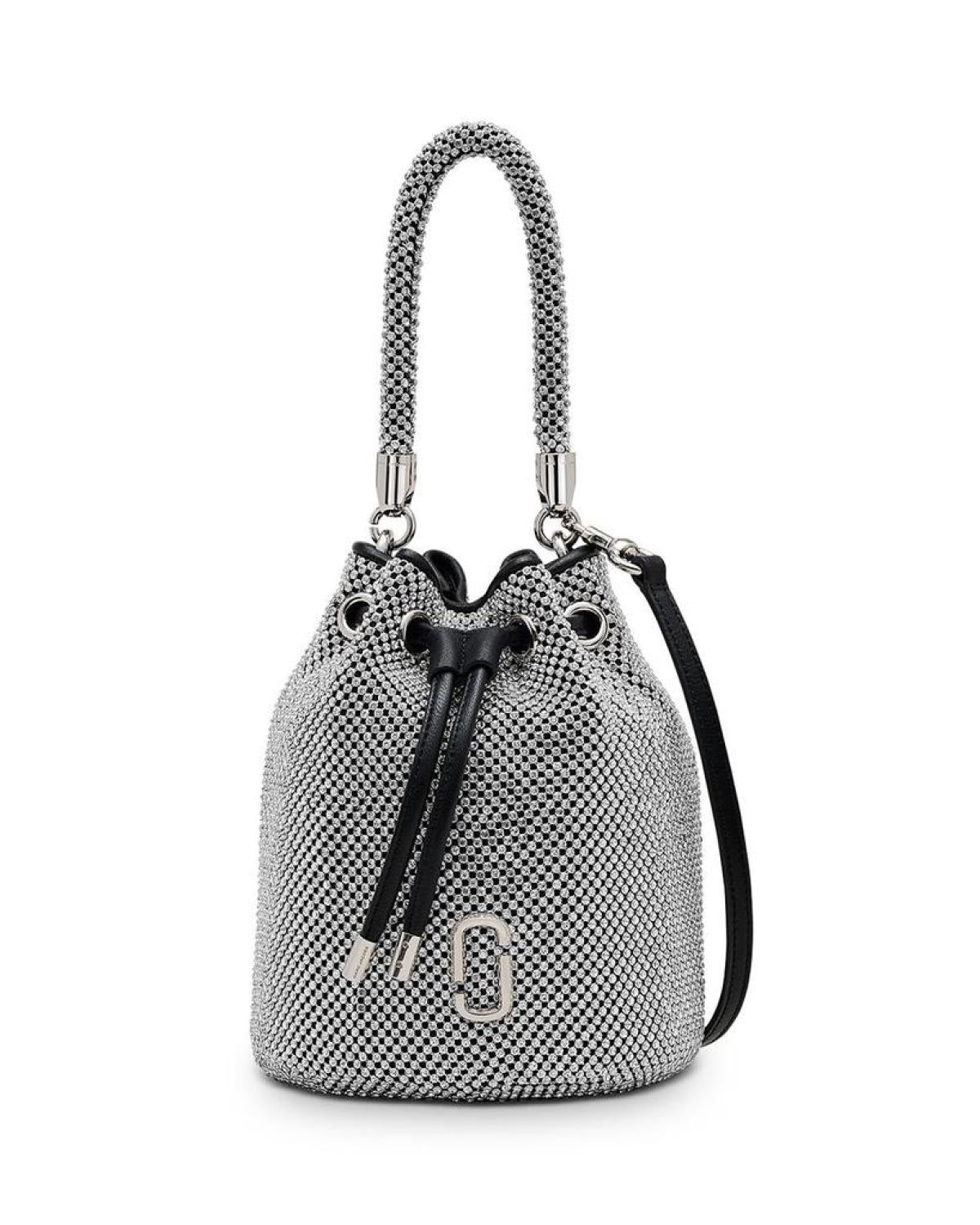 The Rhinestone Crossbody Bucket Bag