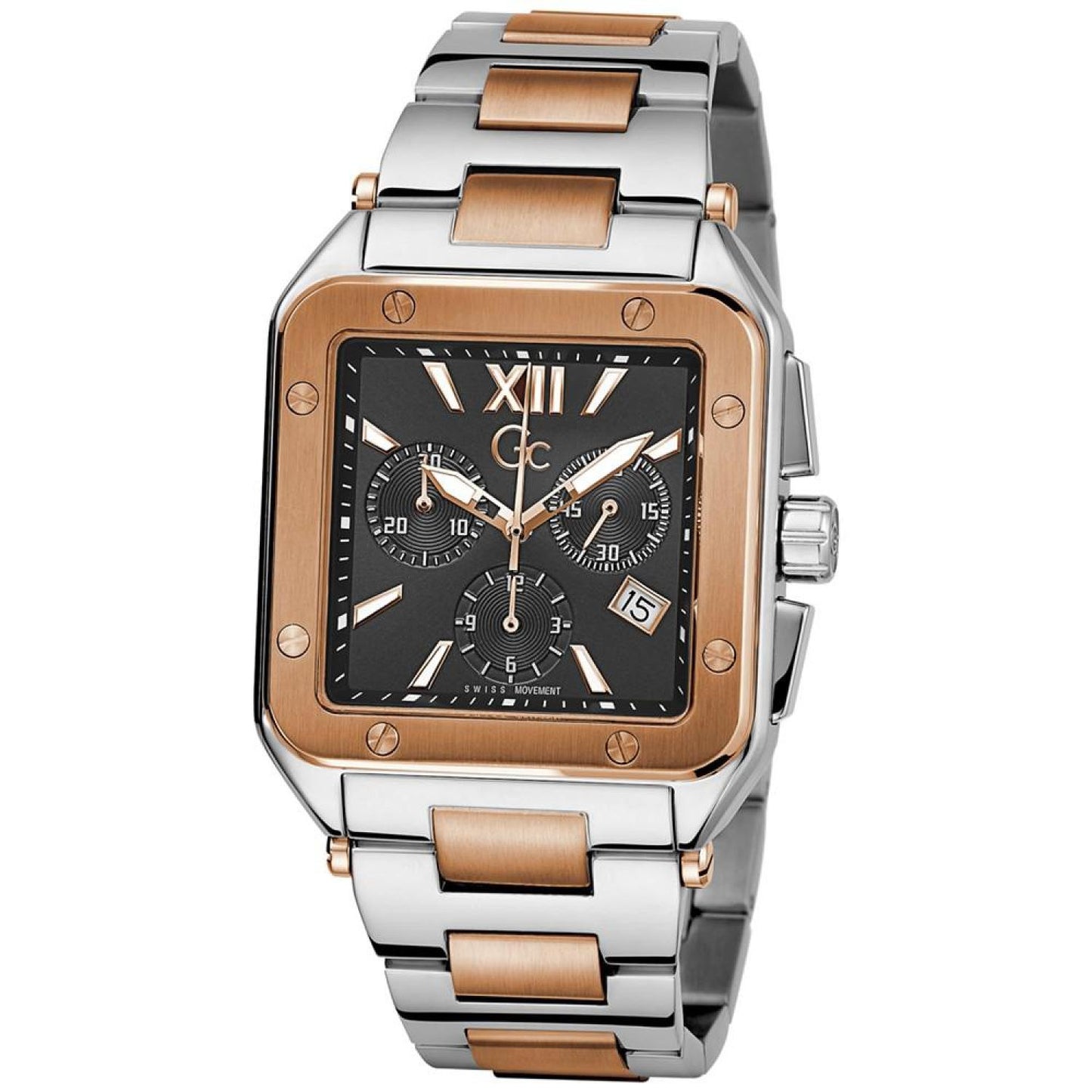 Gc Couture Men's Swiss Two-Tone Stainless Steel Bracelet Watch 36mm