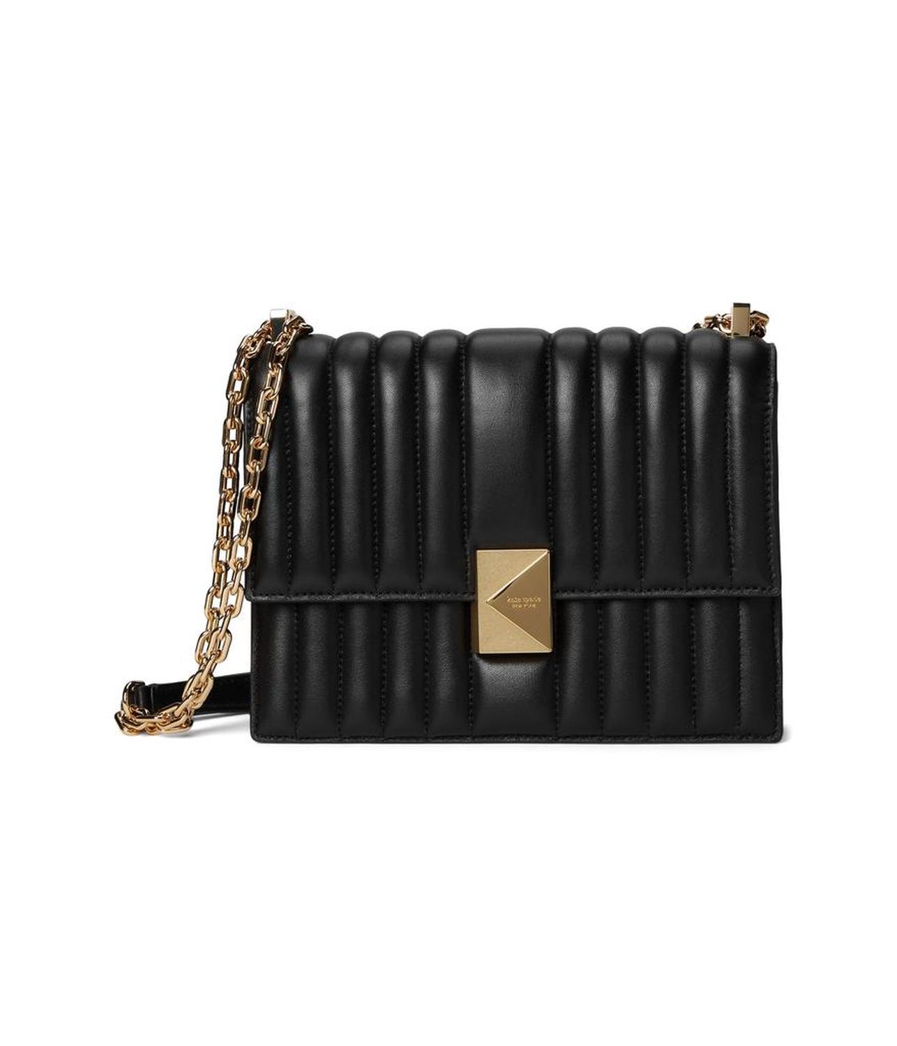 Deco Quilted Leather Chain Shoulder