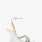 Nadina Embellished Metallic Leather Wedge Sandal