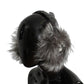 Dolce & Gabbana Elegant Fur and Crystal Ear Muffs