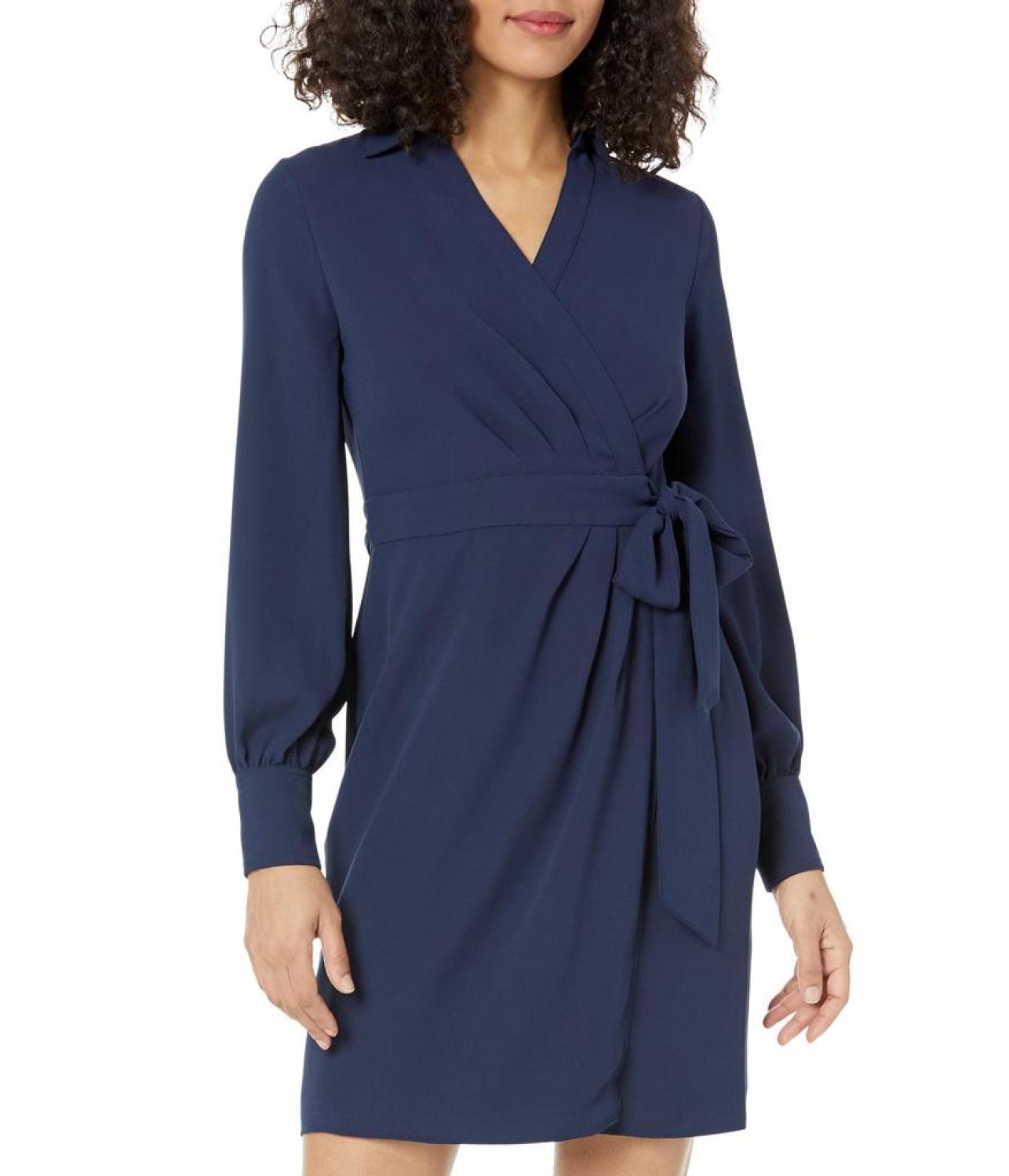 Double-Faced Georgette Wrap Dress