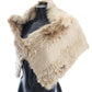 Dolce & Gabbana Elegant Alpaca Fur Shoulder Wrap in Beige