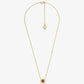 Precious Metal-Plated Brass Pavé Halo Necklace