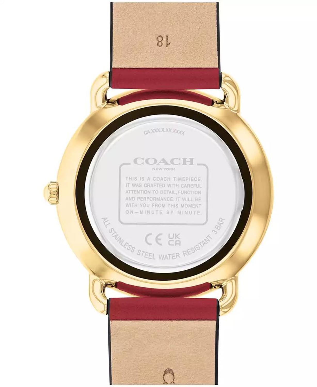 Women's Elliot Red Leather Strap Watch