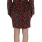 BENCIVENGA Elegant Floral Two-Piece Skirt Suit Set