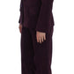 BENCIVENGA Elegant Purple Wool Blend Three Piece Suit Set