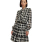 Buffalo Check Ruffled Georgette Dress