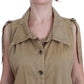 PLEIN SUD Beige Sleeveless Cotton Blouse