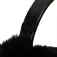 MICHAEL Logo Charm Croc-Embossed Fuzzy Ear Warmers