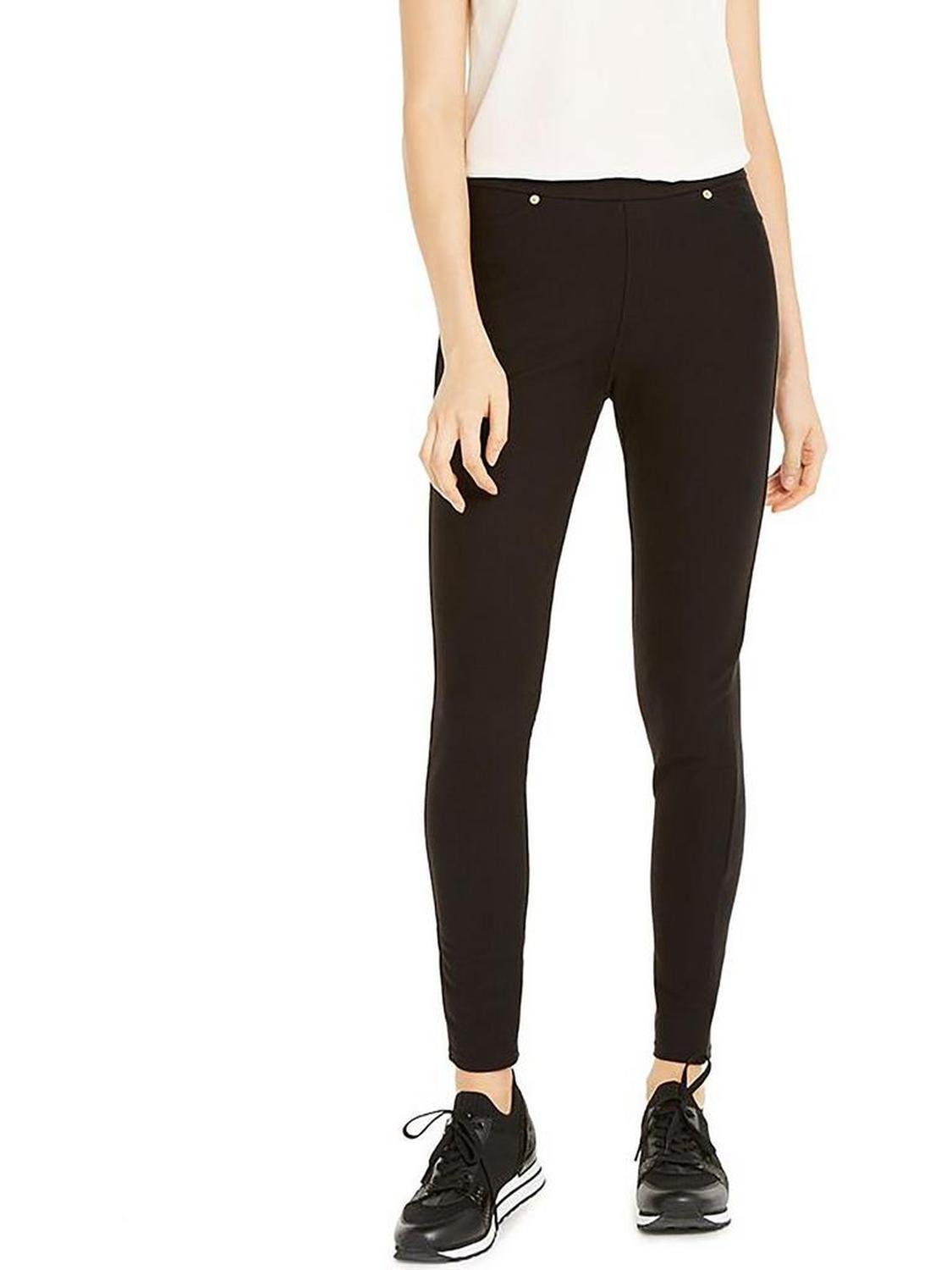 Petites Womens Twill Patch Pocket Leggings