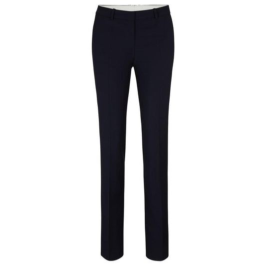 Women's Virgin Wool Regular-Fit High-Rise Pants