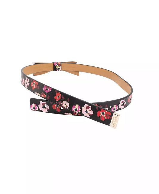 Women's 19mm Fall Poppies Bow Belt