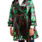 London Fog Plaid Raincoat In Green