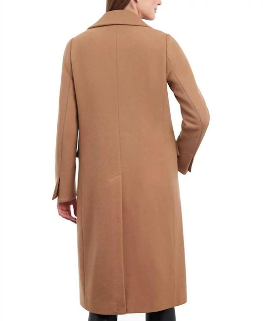 Single-Breasted Trench Coat In Camel