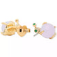 Gold-Tone Stone & Pavé Snail Stud Earrings