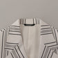 Dolce & Gabbana Elegant Striped Cotton Blend Blazer