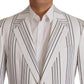 Dolce & Gabbana Elegant Striped Cotton Blend Blazer