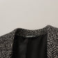 Dolce & Gabbana Exquisite Gray Herringbone Blazer Jacket