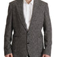 Dolce & Gabbana Exquisite Gray Herringbone Blazer Jacket