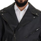 Dolce & Gabbana Elegant Black Leather Biker Jacket