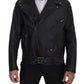 Dolce & Gabbana Elegant Black Leather Biker Jacket