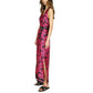 MICHAEL Women's Belted Floral-Print Maxi Dress