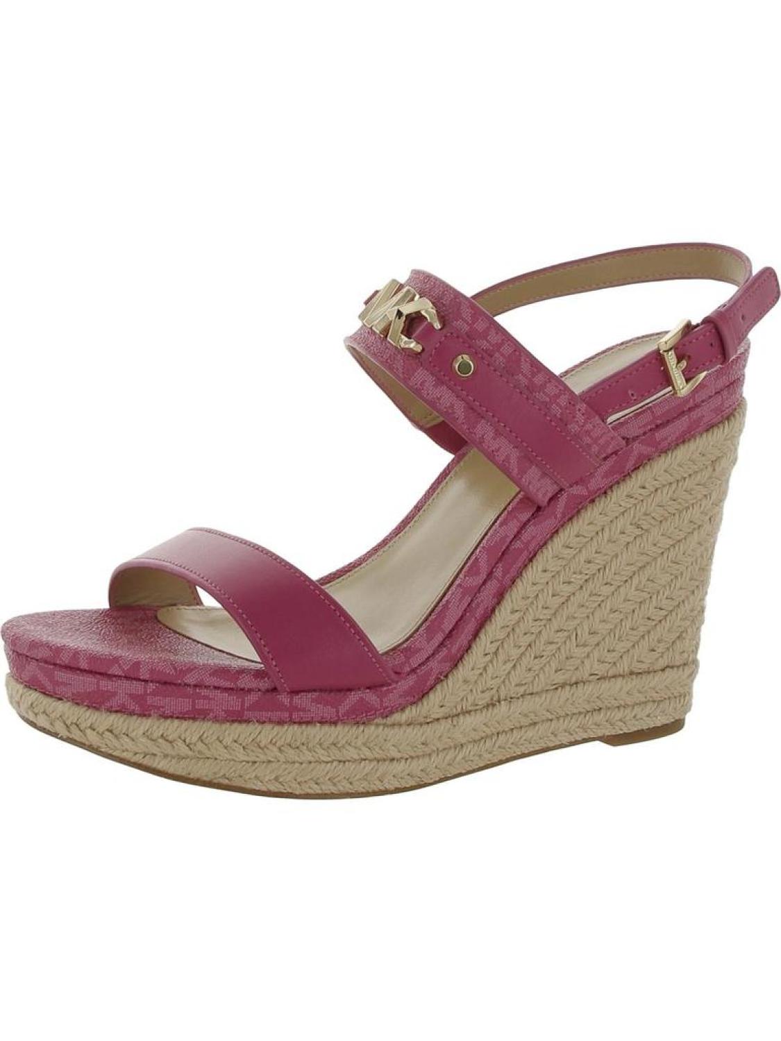 Womens Leather Wedge Sandals