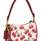 Swinger Cherry Print Leather Shoulder Bag