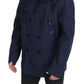 Dolce & Gabbana Elegant Double-Breasted Blue Parka Jacket