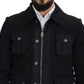 Dolce & Gabbana Elegant Full Zip Black Wool Blend Jacket